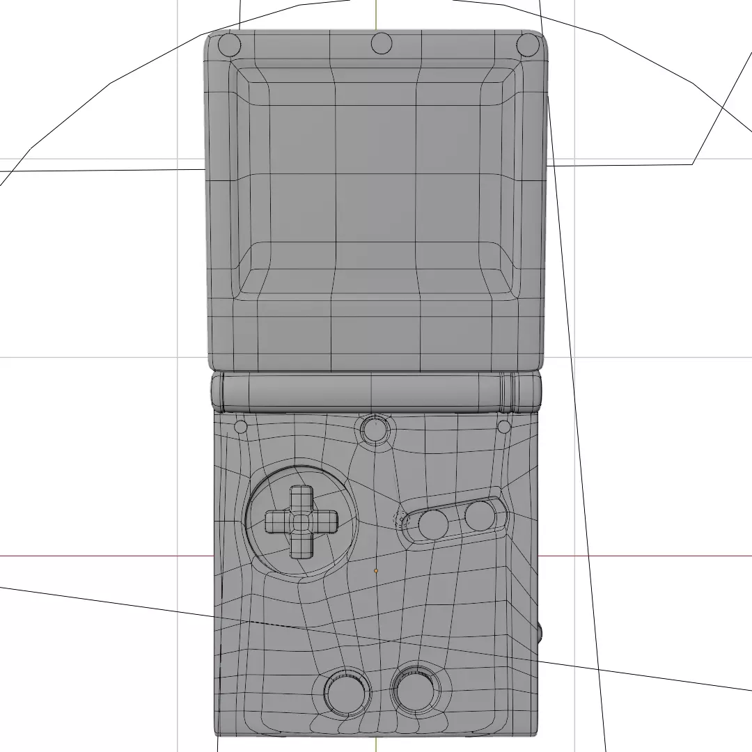 Gameboy Advance SP 3D Model - Retro Handheld Console 3D model_4