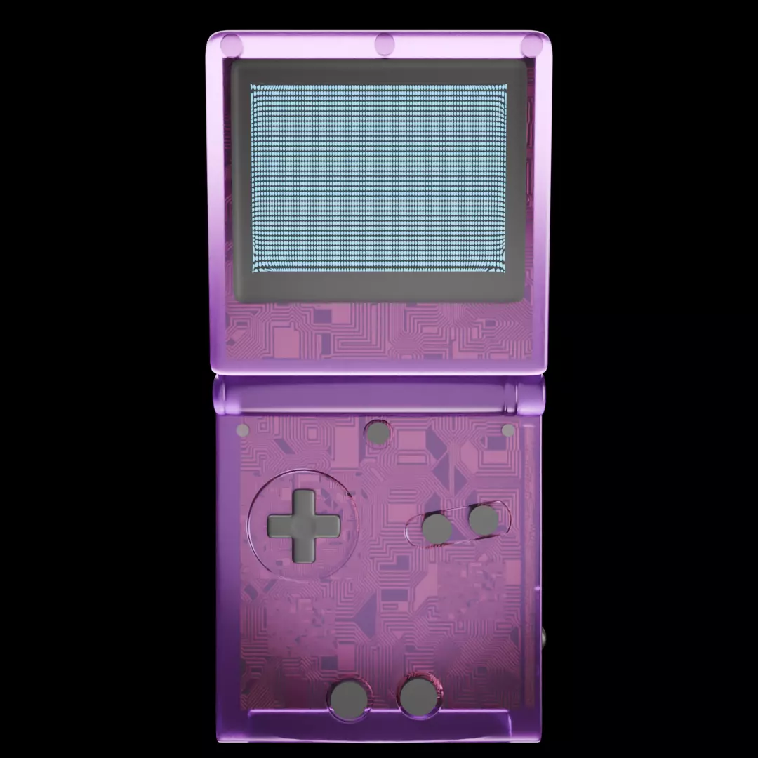 Gameboy Advance SP 3D Model - Retro Handheld Console 3D model_2