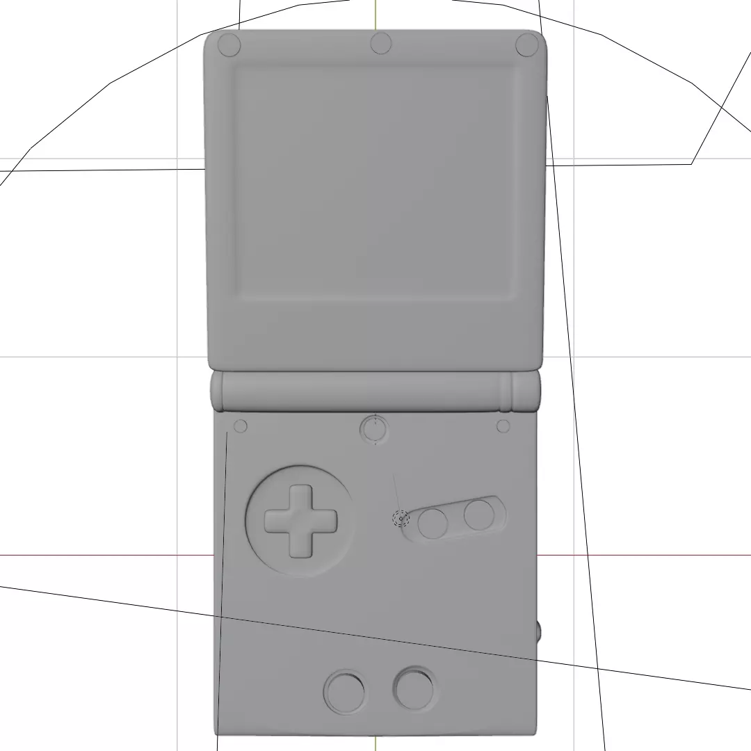 Gameboy Advance SP 3D Model - Retro Handheld Console 3D model_3