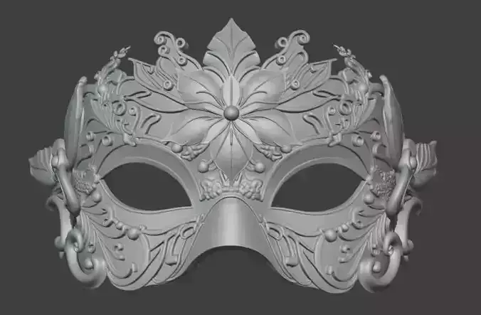 Majestic Masquerade Mask Baroque Ornamental