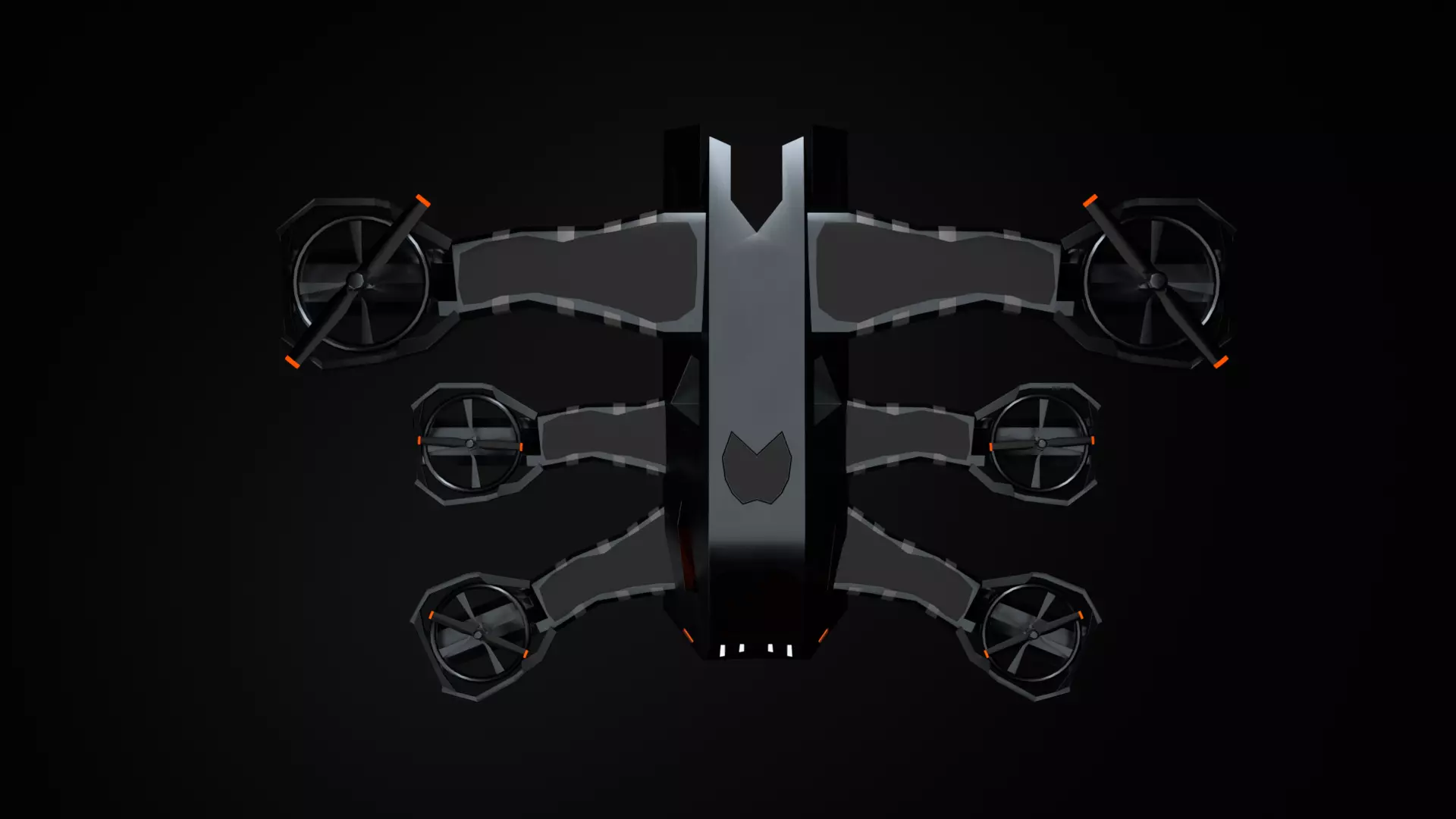 hard surface drone low poly Low-poly 3D model