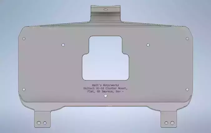 Haltech UC-10 Display Subaru Dash Flat Mount 3D print model
