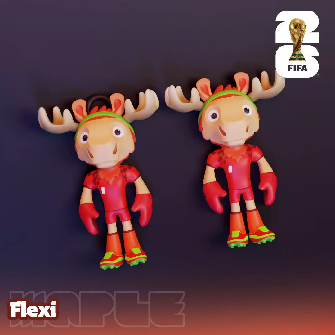 Maple Flexi - 2026 World Cup Mascot 3D print model_11