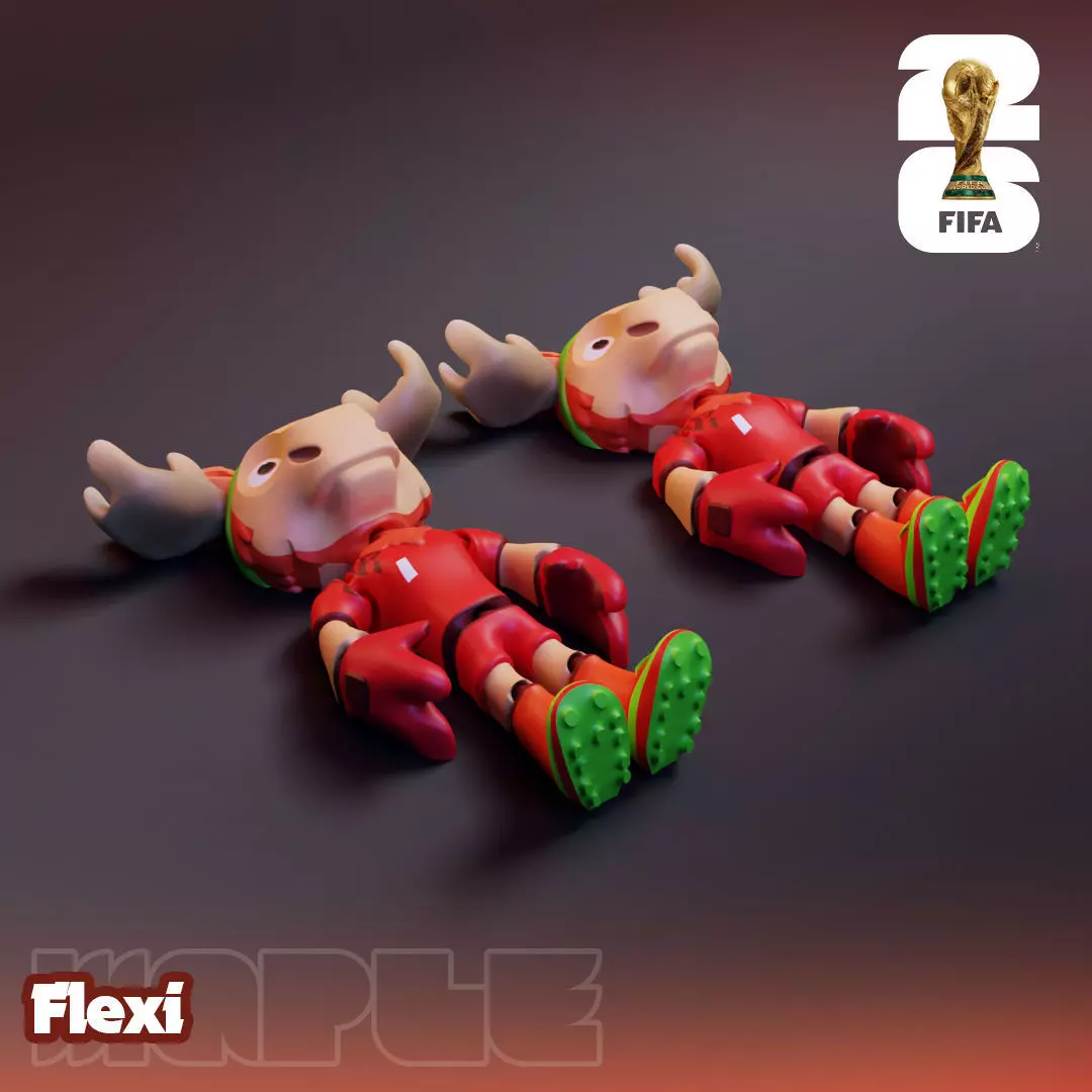 Maple Flexi - 2026 World Cup Mascot 3D print model_6
