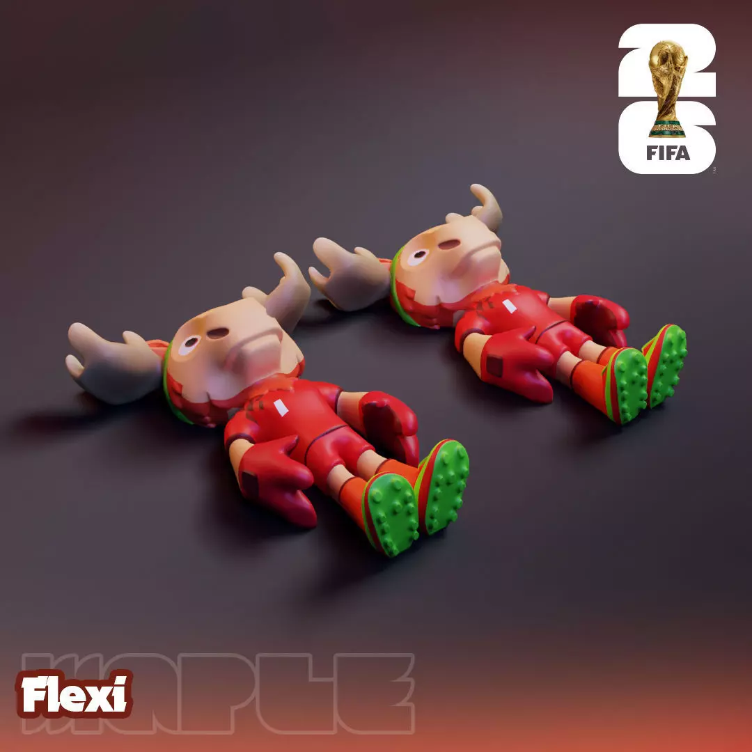 Maple Flexi - 2026 World Cup Mascot 3D print model_7