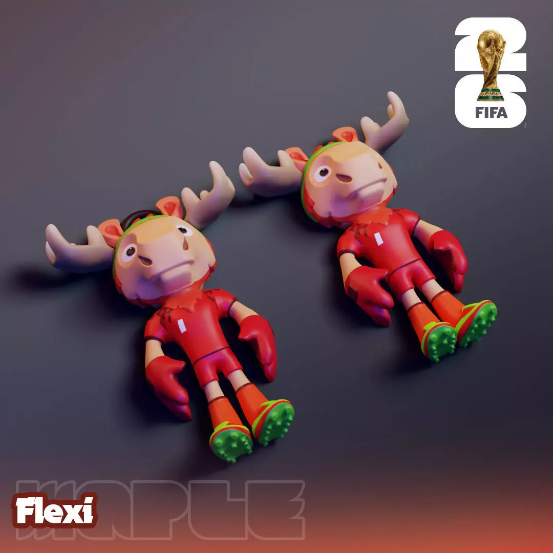 Maple Flexi - 2026 World Cup Mascot 3D print model_3