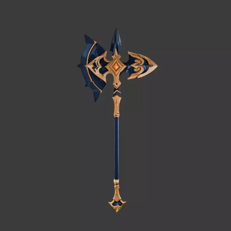 Sunshadow Axe 3D model_1