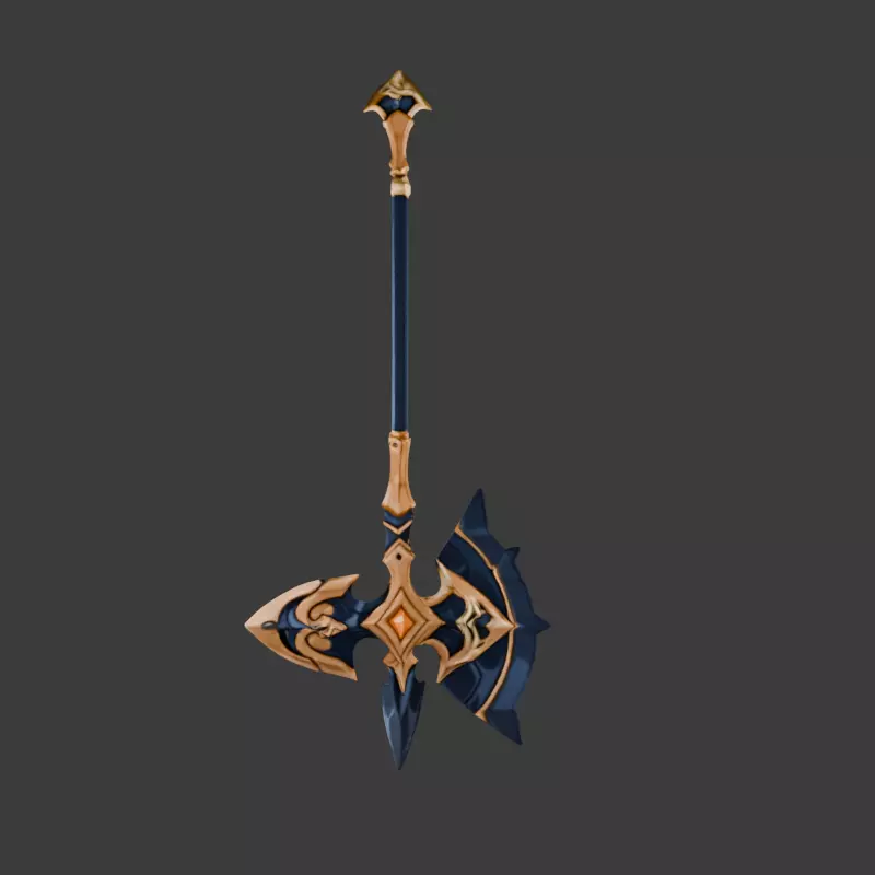 Sunshadow Axe 3D model_3