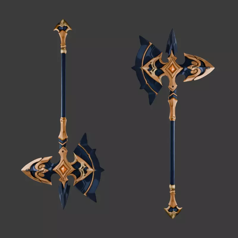 Sunshadow Axe 3D model_0