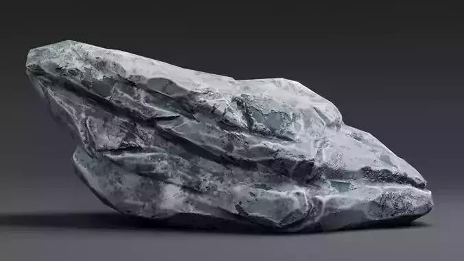 Rock Realistic Slanted  - Bluish Gray Series