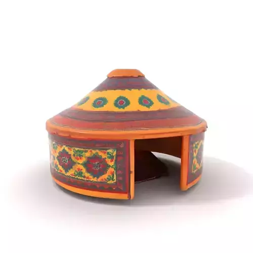 Colorful Yurt model pack Low-poly 3D model