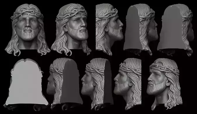 Jesus Head for 3d printing