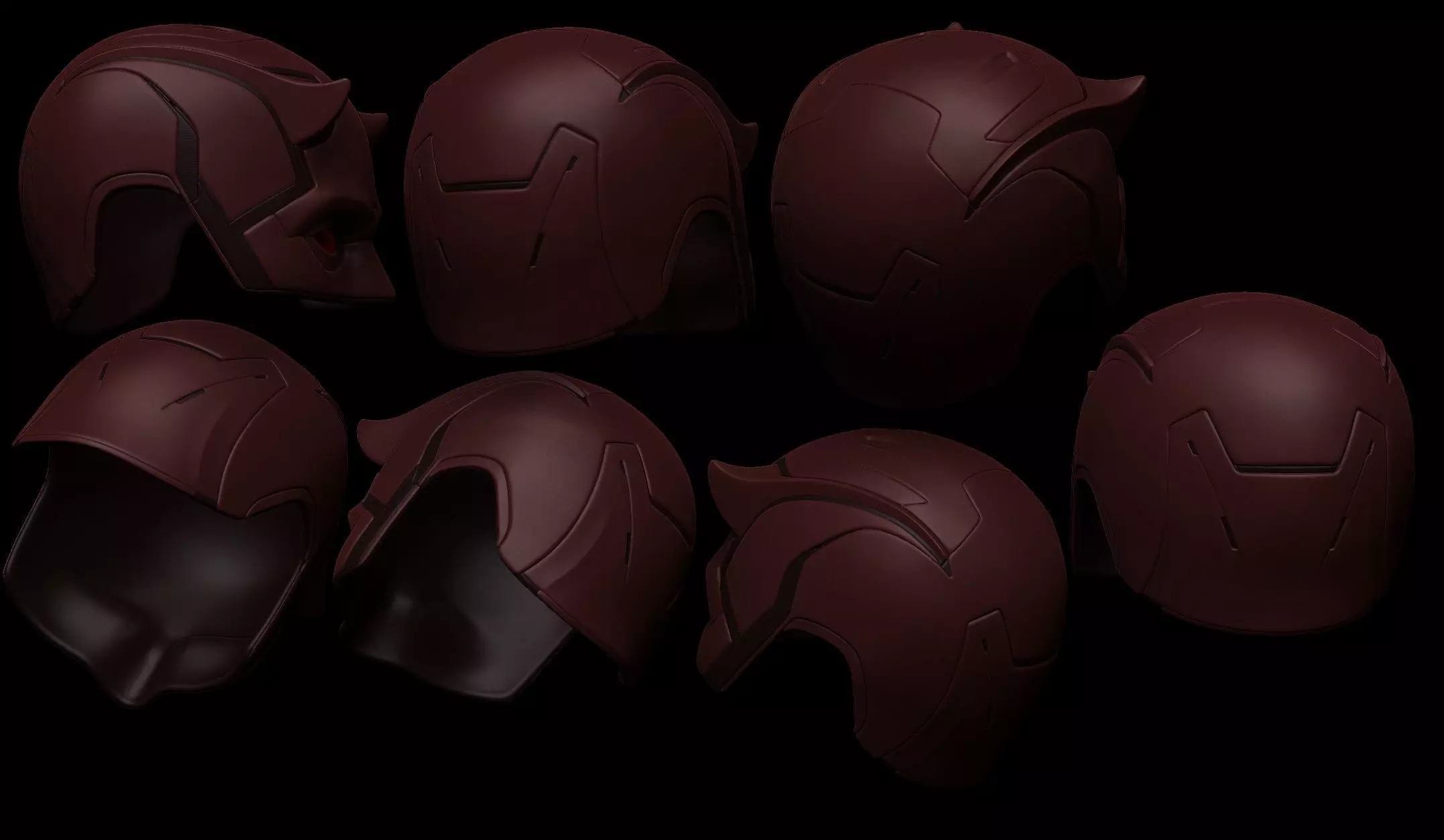 Daredevil mask for 3d printing 3D print model_2