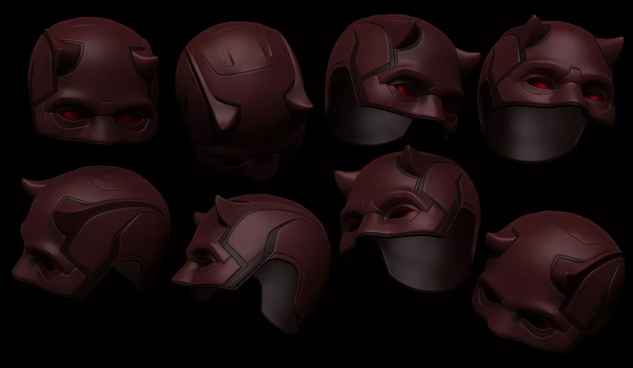 Daredevil mask for 3d printing 3D print model_1