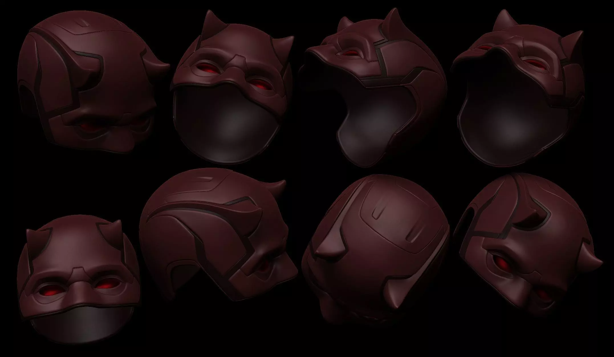 Daredevil mask for 3d printing 3D print model_3