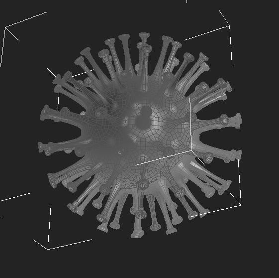 Flu Virus 3D model_3