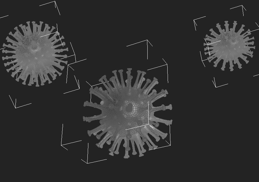 Flu Virus 3D model_4