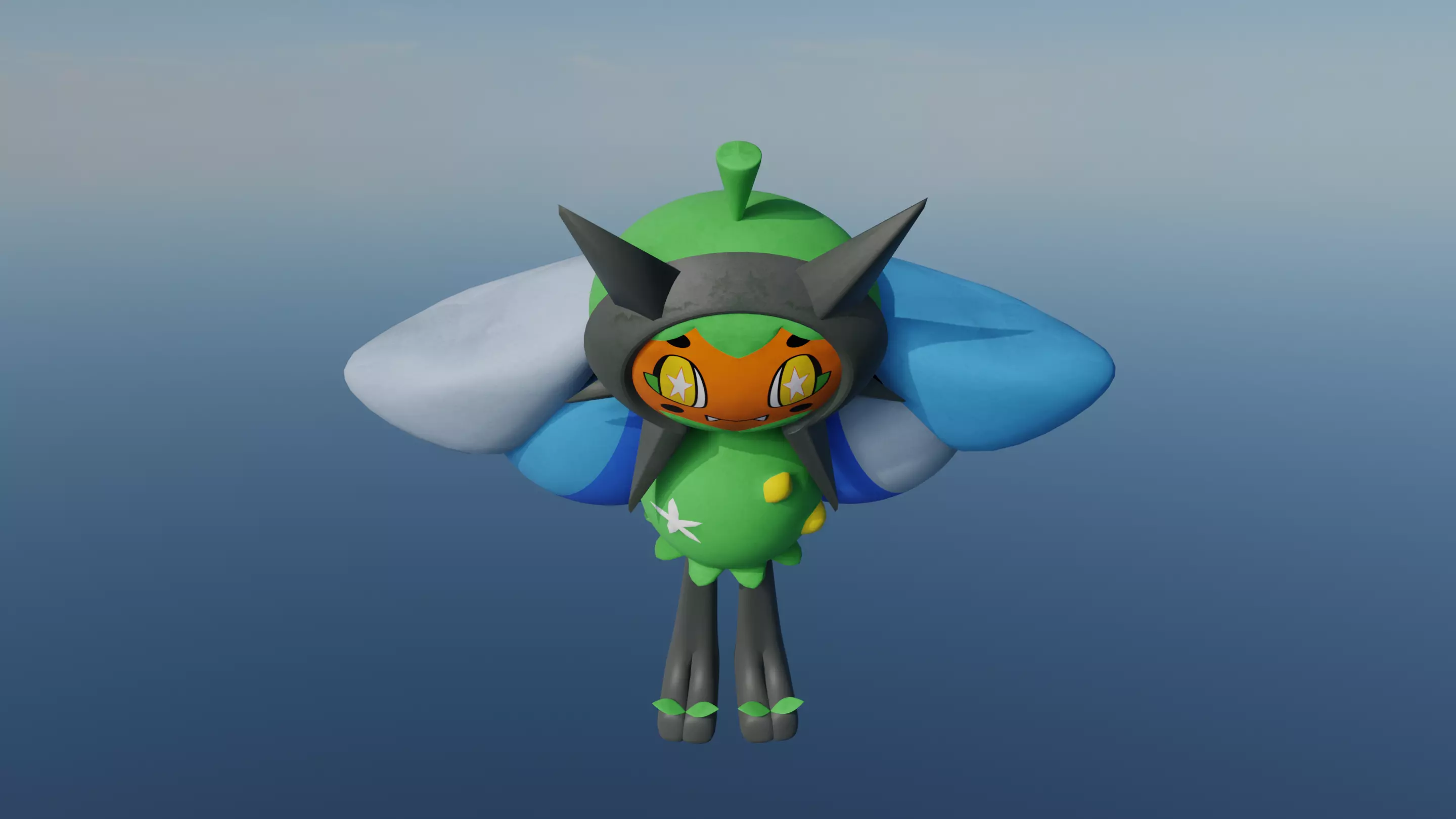 Pokemon Ogerpon Wellspring Mask and Shiny Version 3D model_13