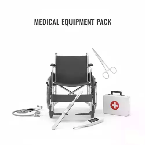 Medical Equipment 6 Models Low-poly 3D model Medical Equipment 6 Models Low-poly 3D model
