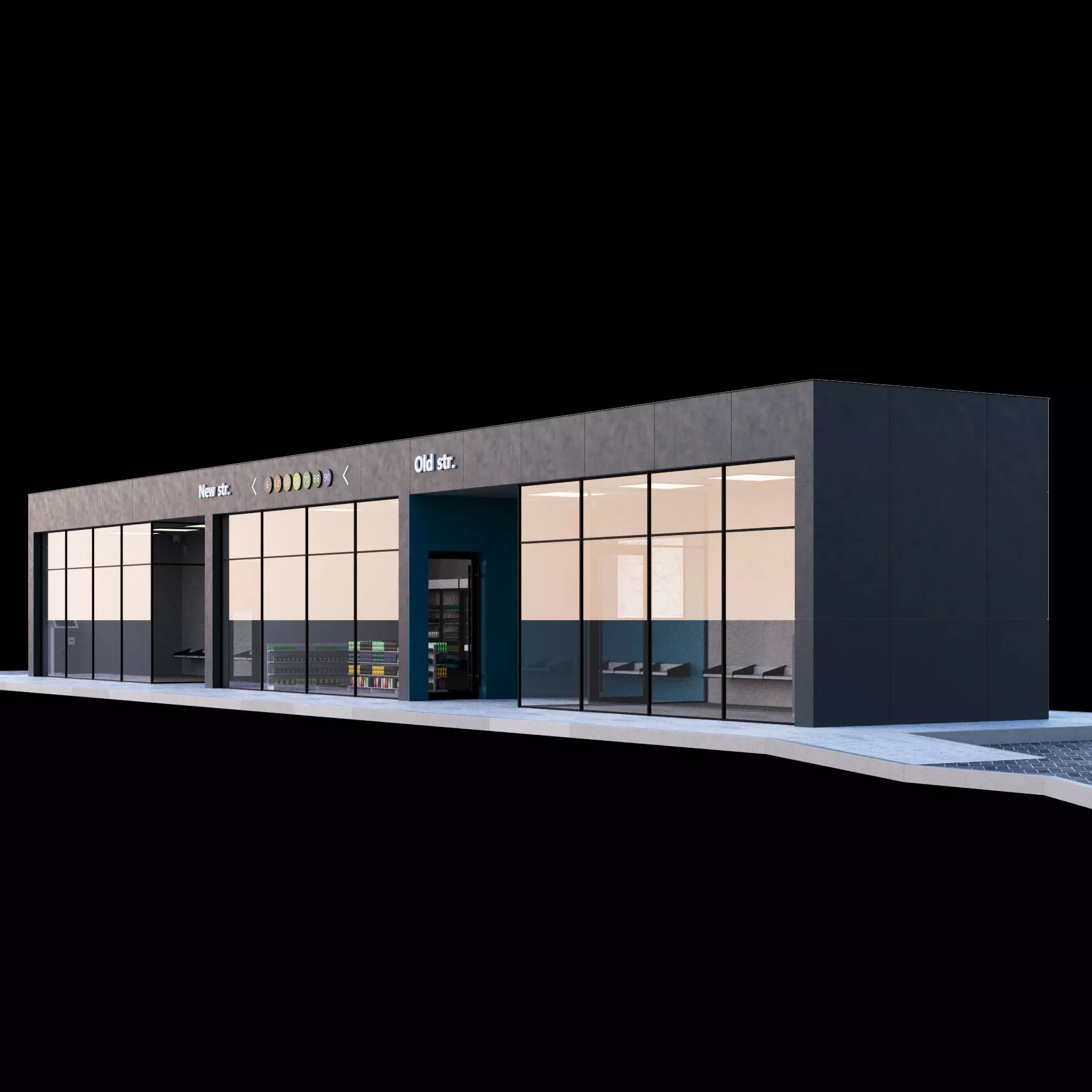 Bus station 3D model_5