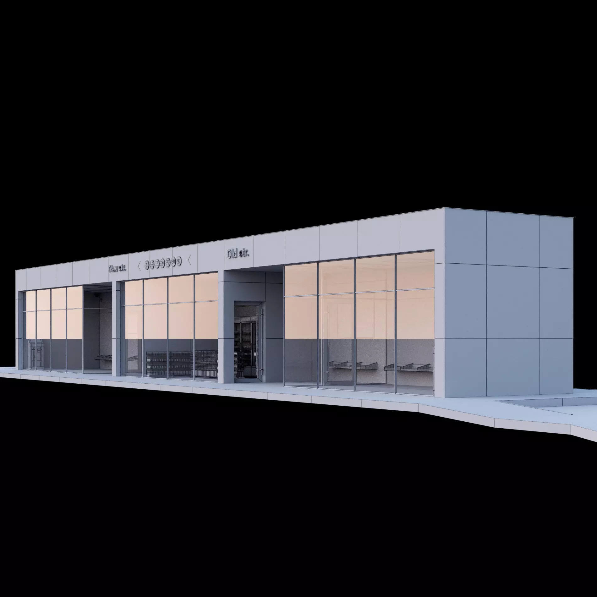 Bus station 3D model_6