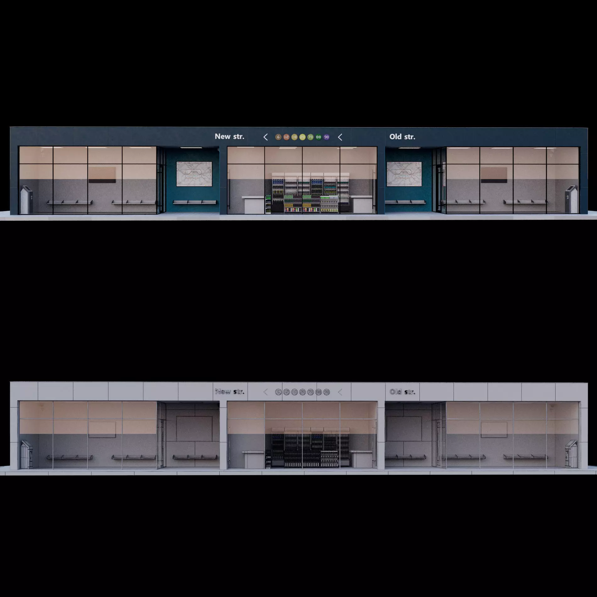 Bus station 3D model_16