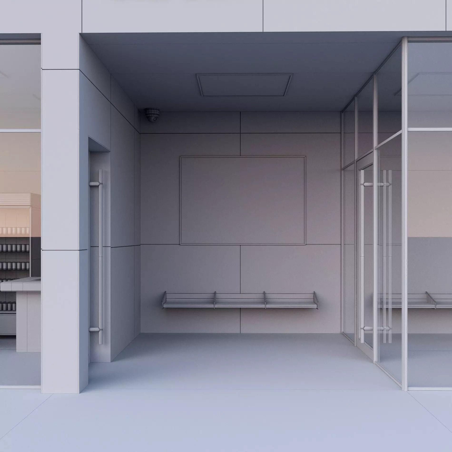 Bus station 3D model_22