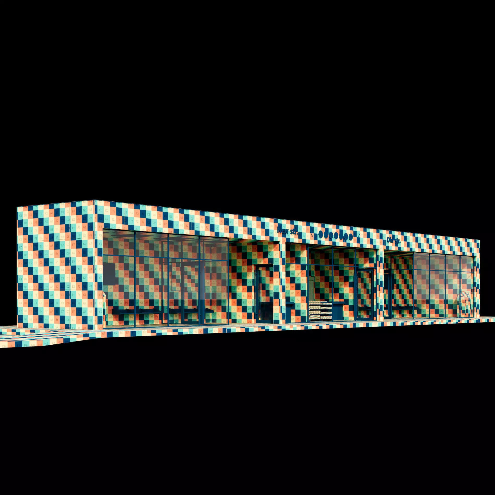 Bus station 3D model_1
