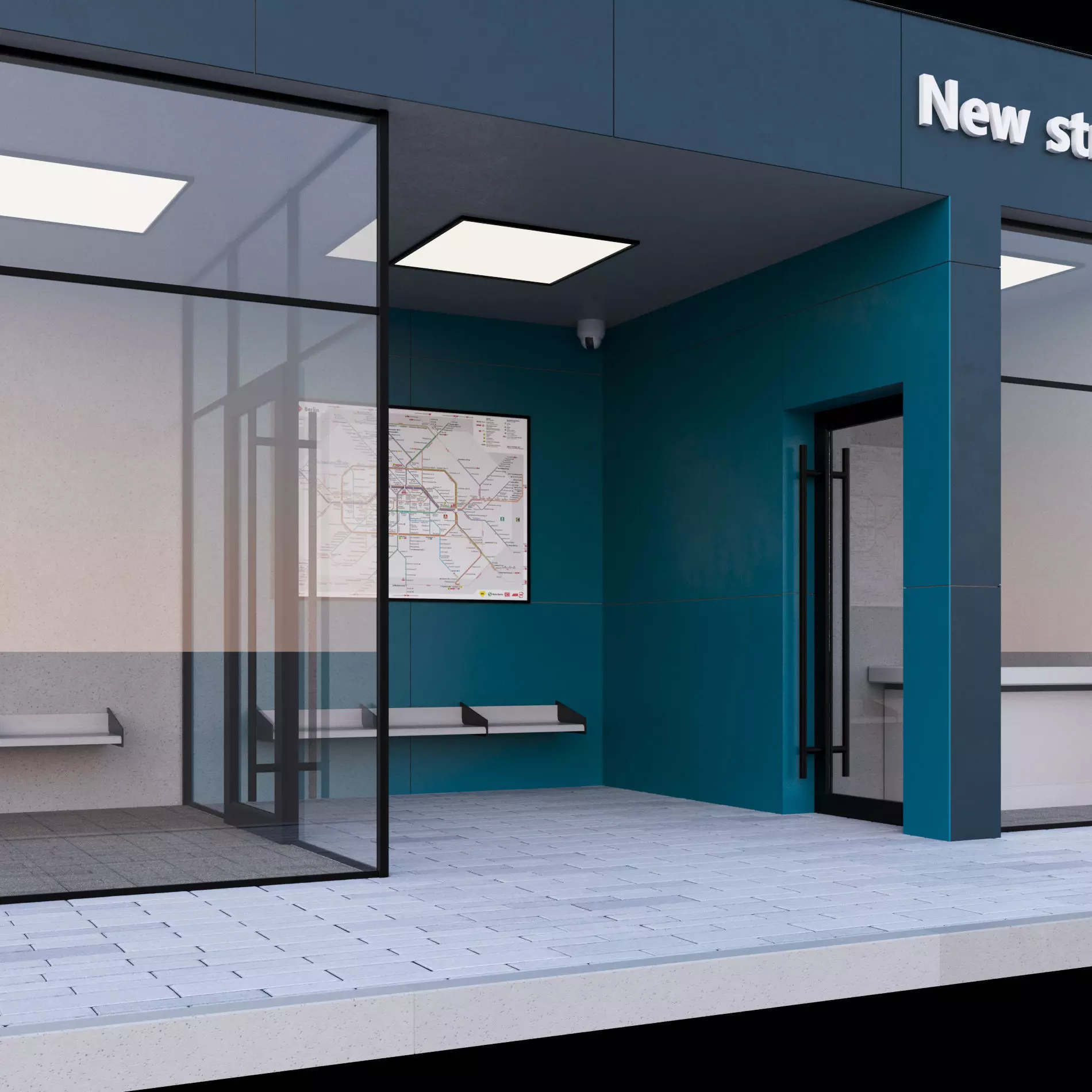 Bus station 3D model_19