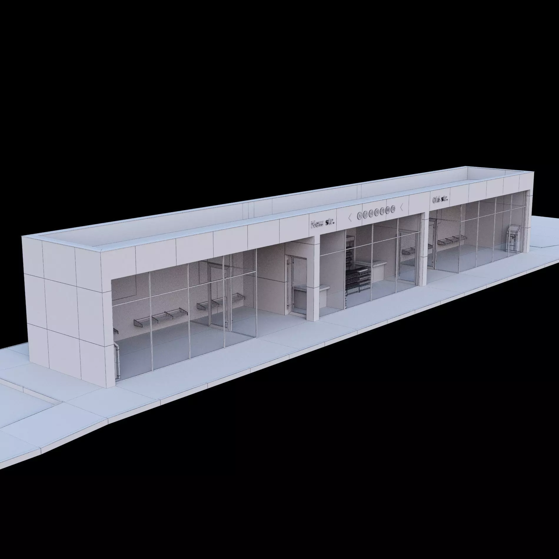 Bus station 3D model_4