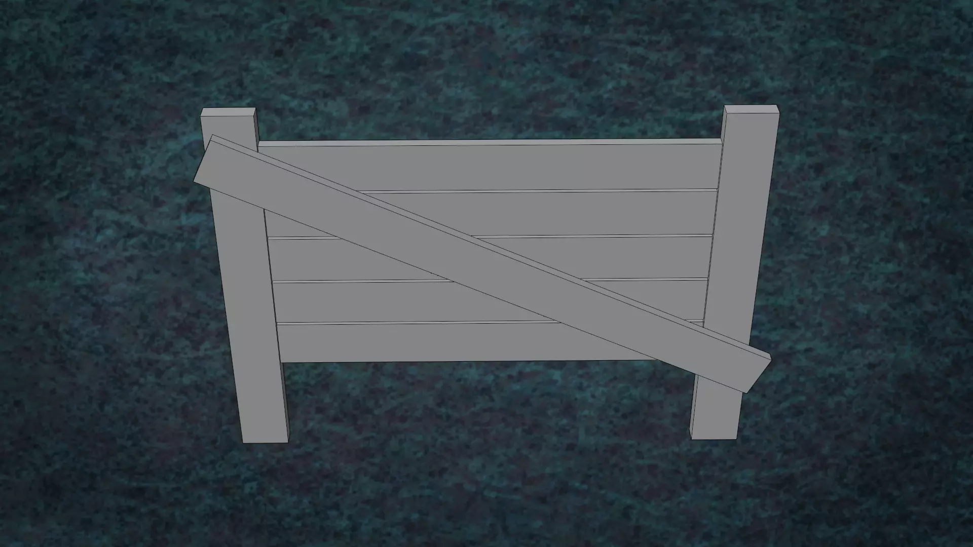 Barricades Defences Series Wall Wooden Line N1-6 G1 3D model_25