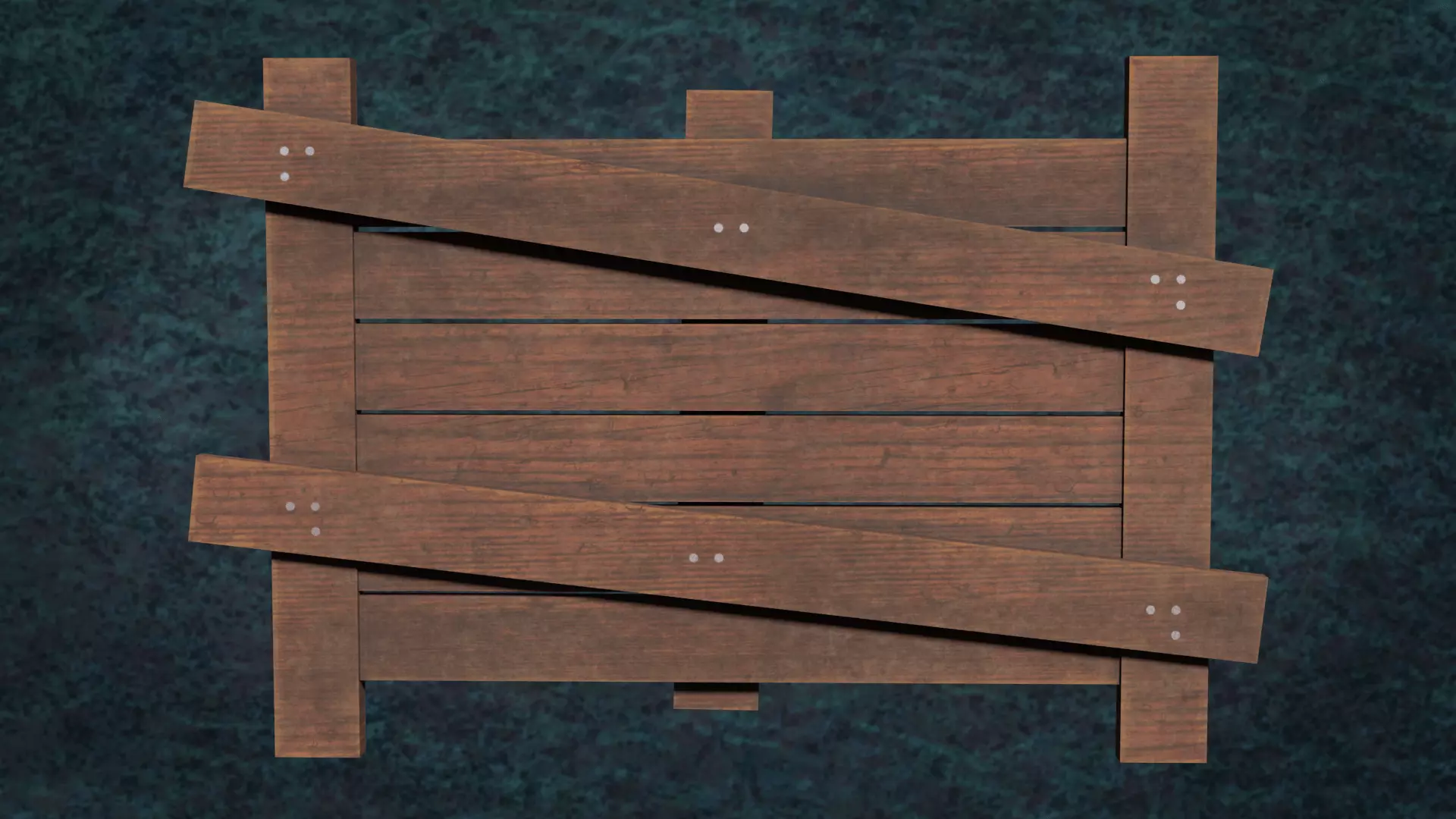 Barricades Defences Series Wall Wooden Line N1-6 G1 3D model_4