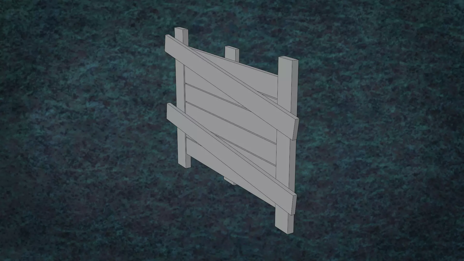 Barricades Defences Series Wall Wooden Line N1-6 G1 3D model_22