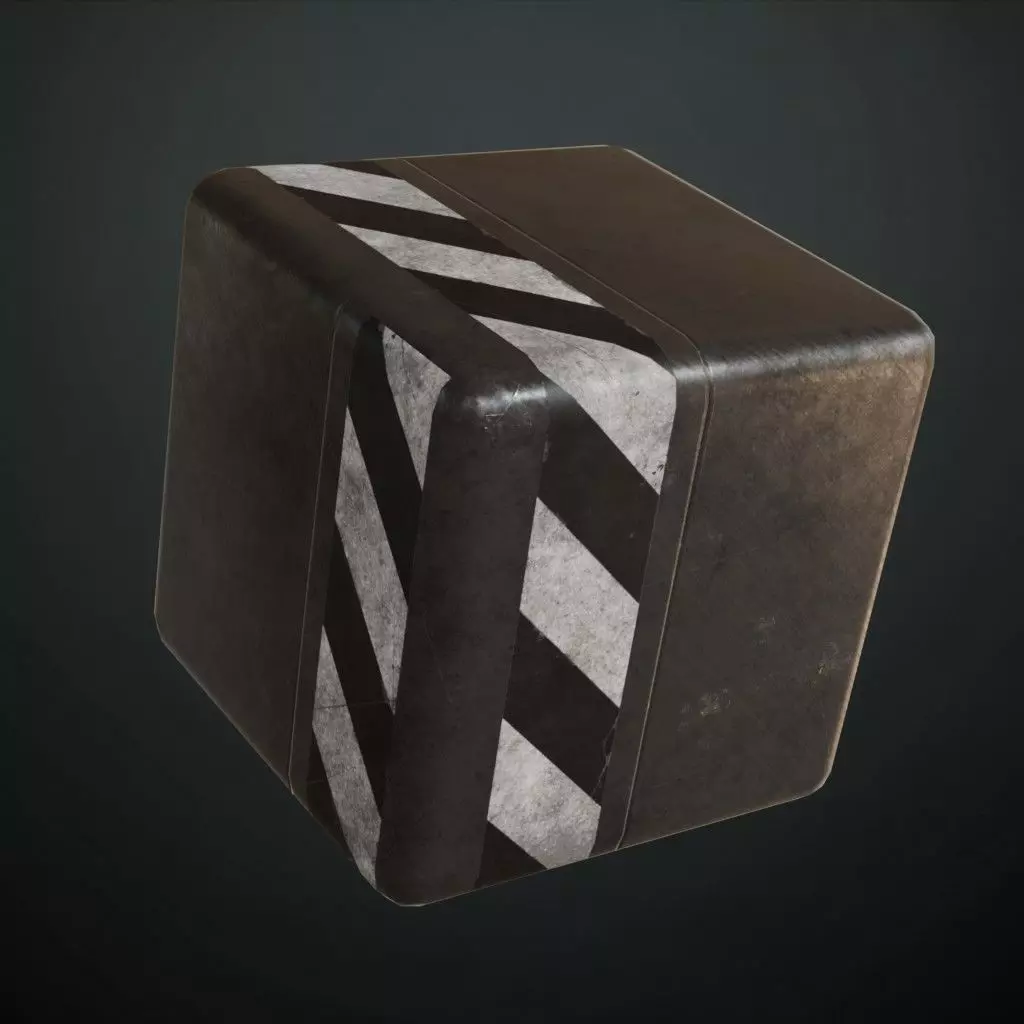 Metal Panel Hazard Stripes PBR SEAMLESS Texture_1