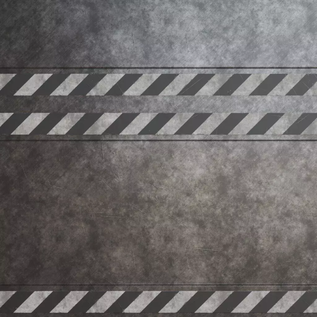 Metal Panel Hazard Stripes PBR SEAMLESS Texture_0