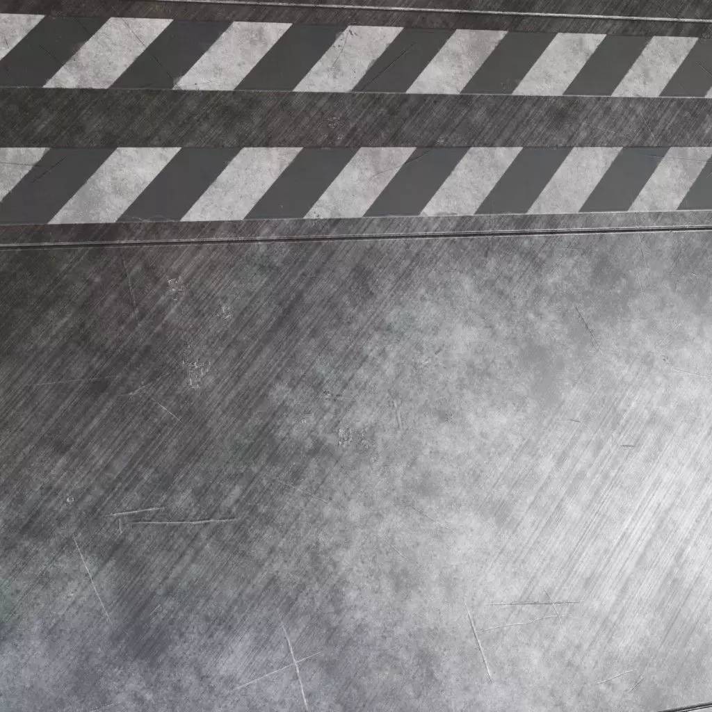 Metal Panel Hazard Stripes PBR SEAMLESS Texture_4