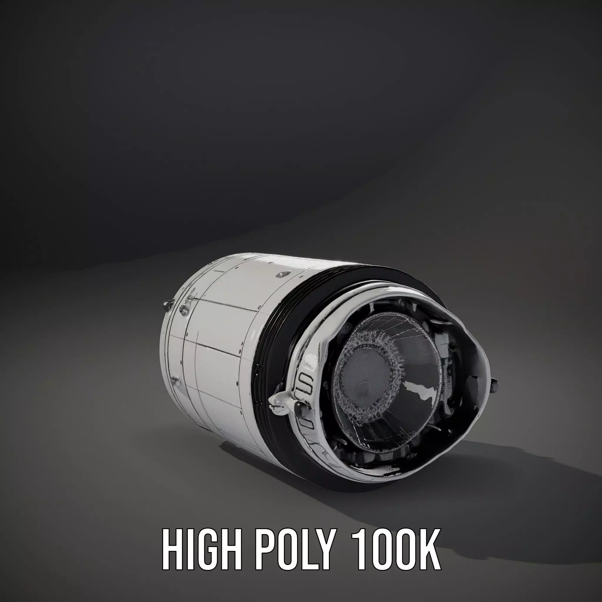 Sleek White Rocket model pack Low-poly 3D model_9