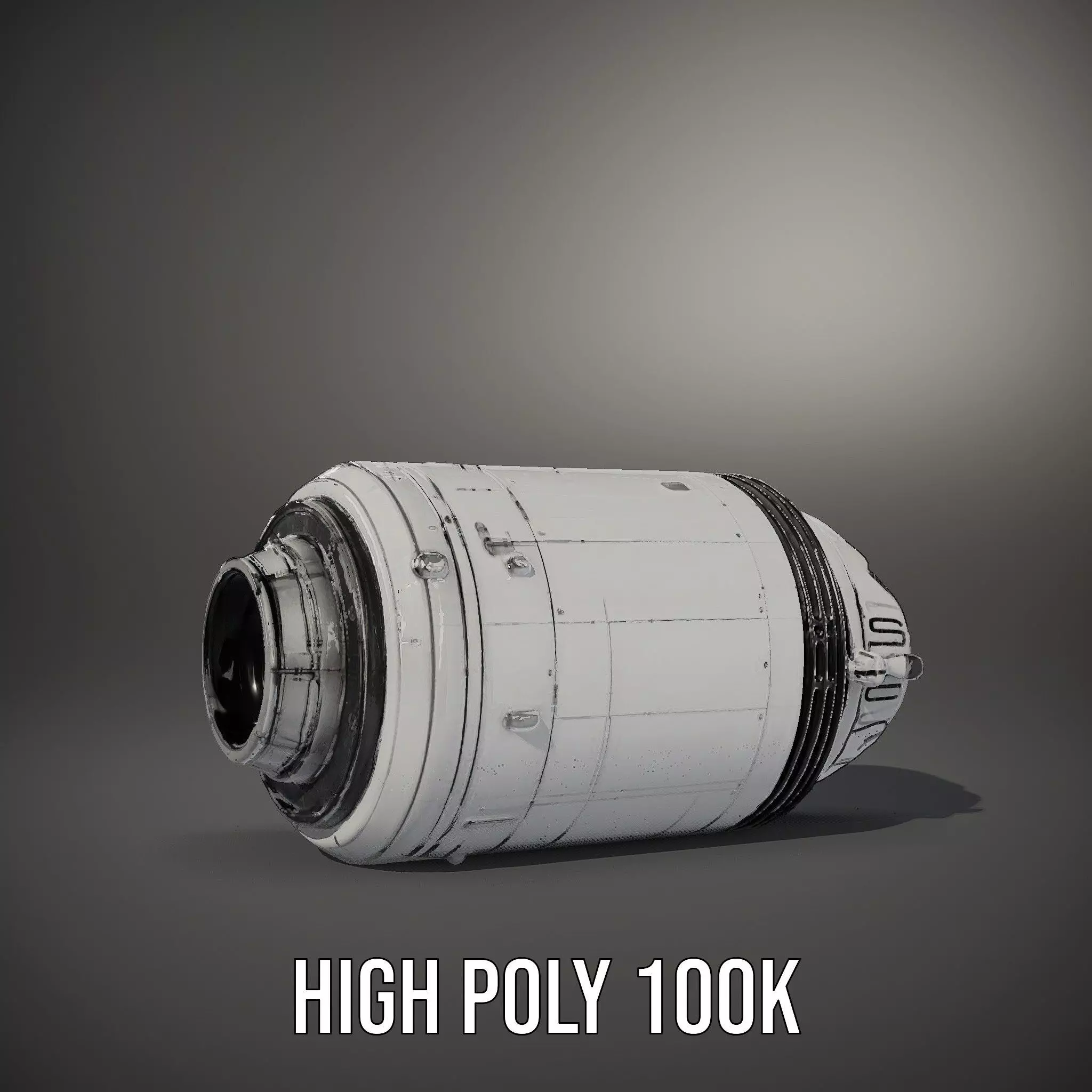 Sleek White Rocket model pack Low-poly 3D model_11