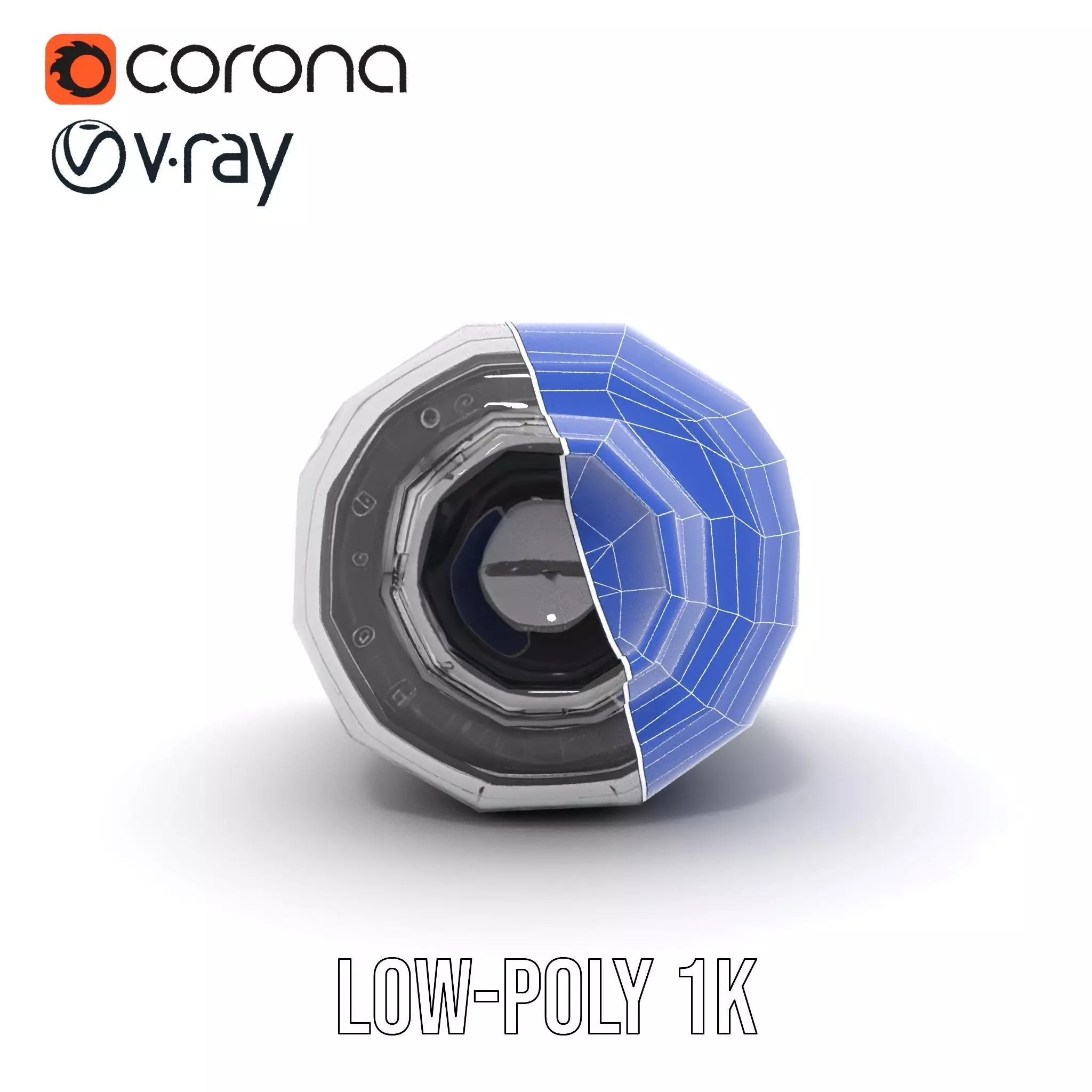 Sleek White Rocket model pack Low-poly 3D model_32