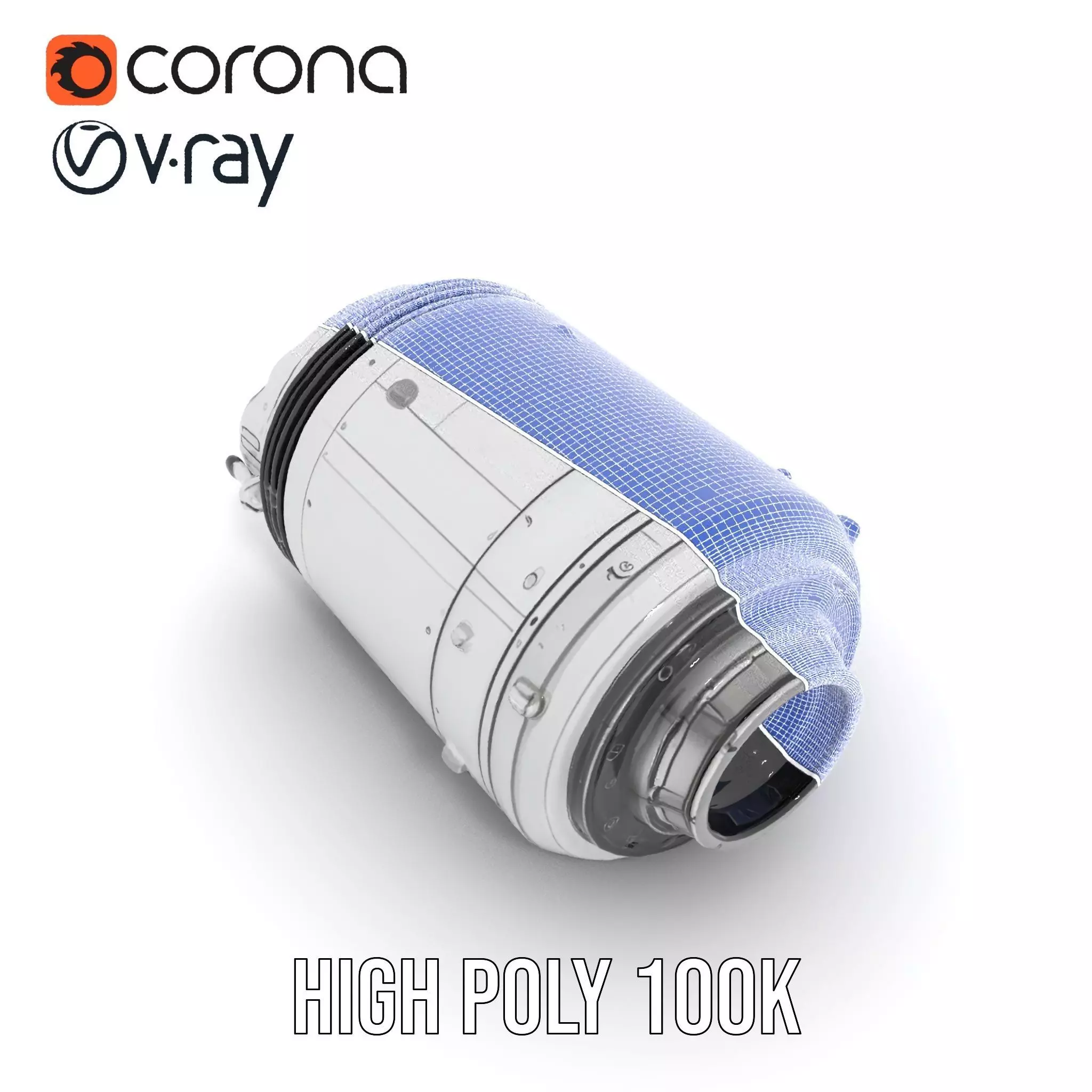 Sleek White Rocket model pack Low-poly 3D model_27