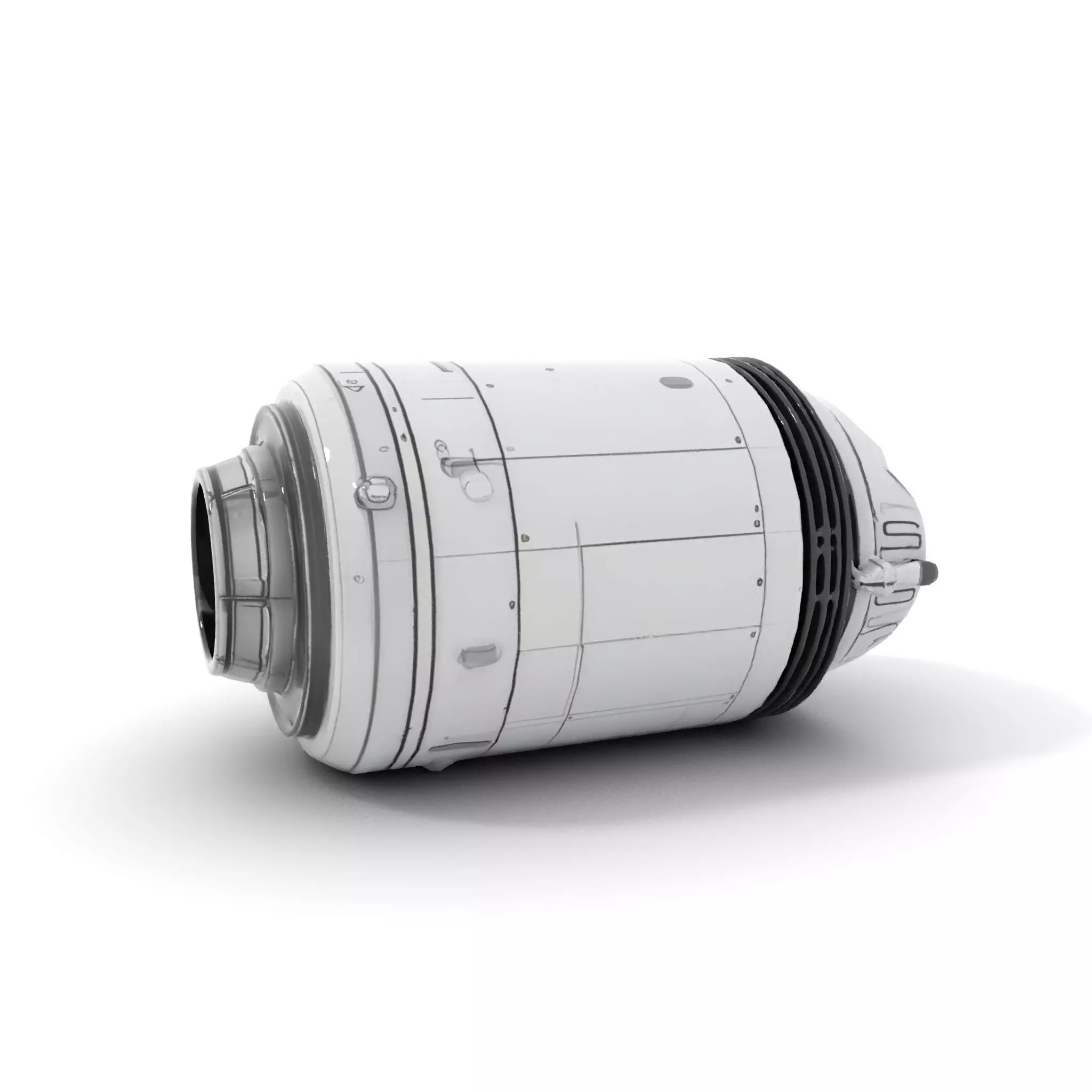 Sleek White Rocket model pack Low-poly 3D model_7