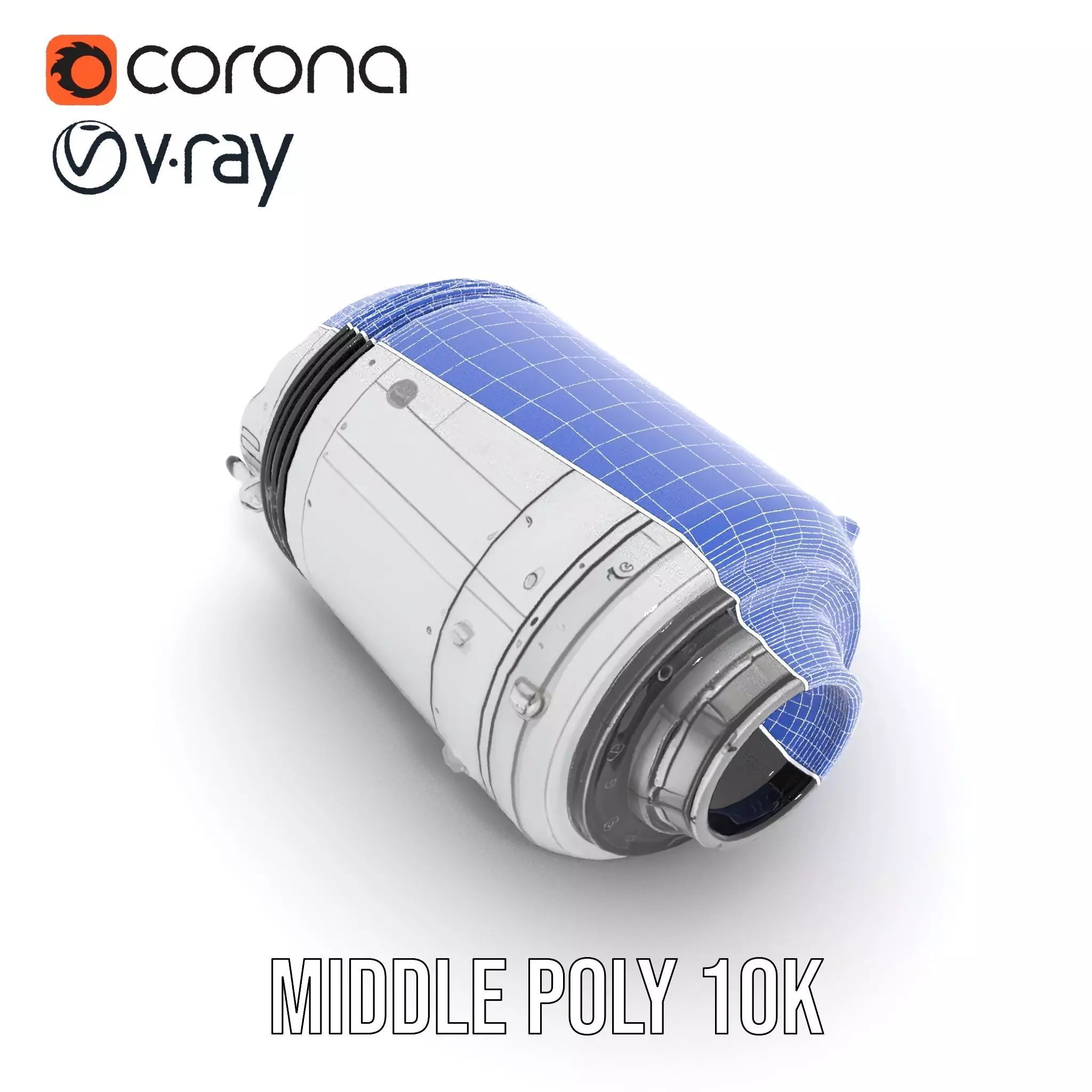 Sleek White Rocket model pack Low-poly 3D model_28