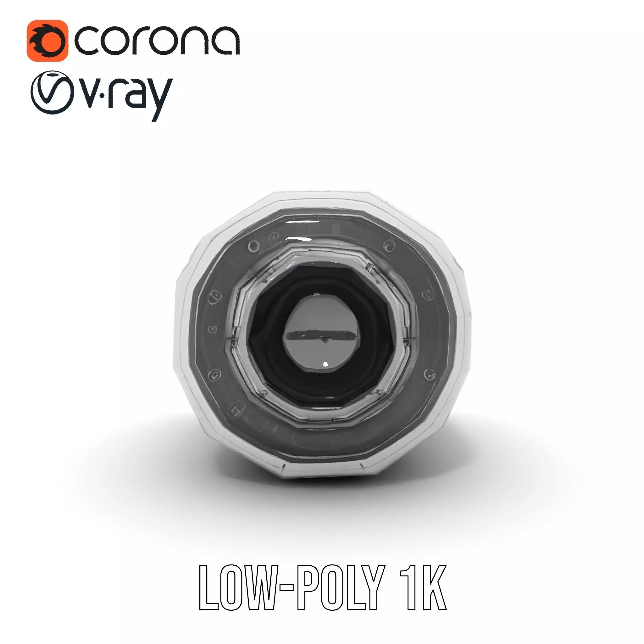 Sleek White Rocket model pack Low-poly 3D model_18