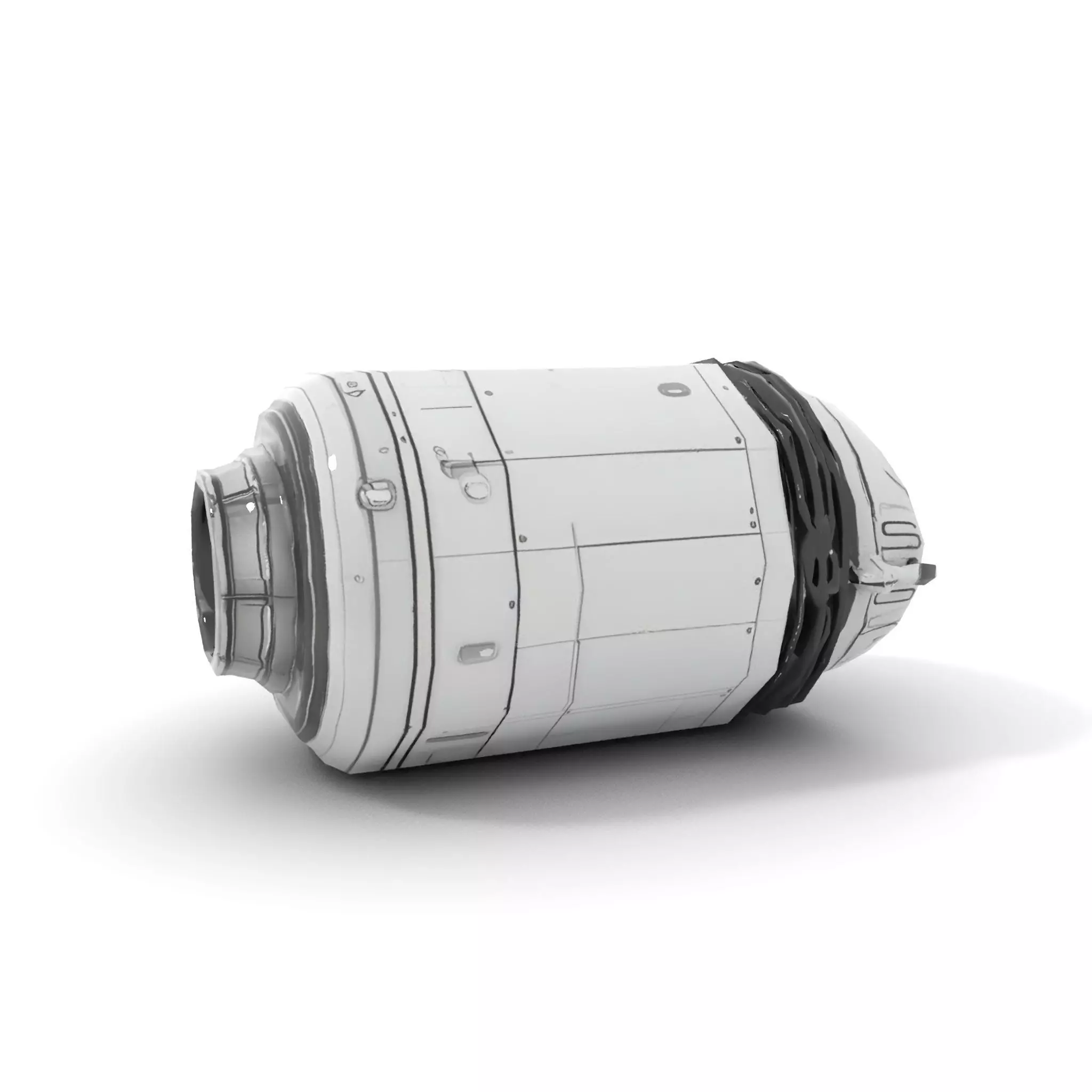 Sleek White Rocket model pack Low-poly 3D model_15