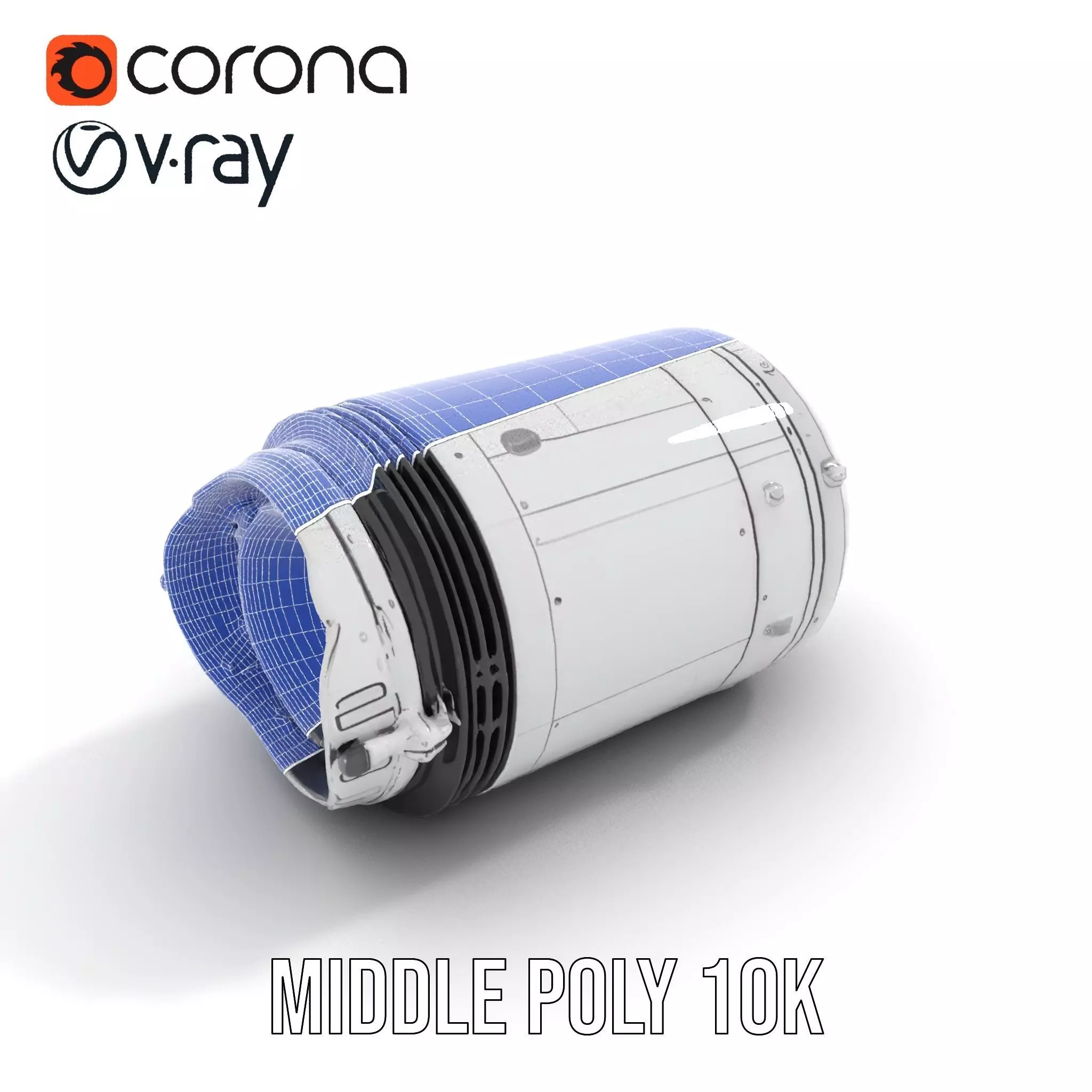 Sleek White Rocket model pack Low-poly 3D model_17