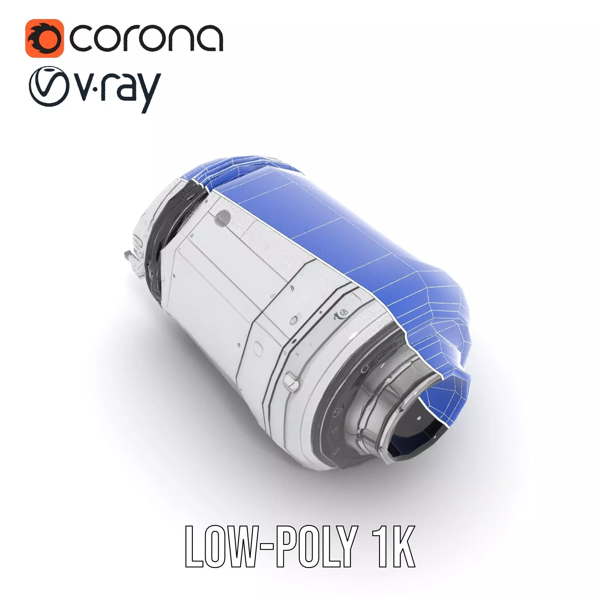 Sleek White Rocket model pack Low-poly 3D model_26