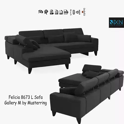 Felicia 8673 L Sofa Gallery M by Musterring