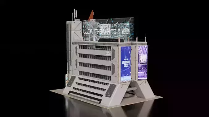 Cyberpunk building 22