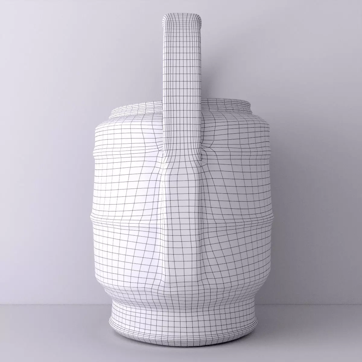 Antique Chinese Round Wedding Basket 3D model_4