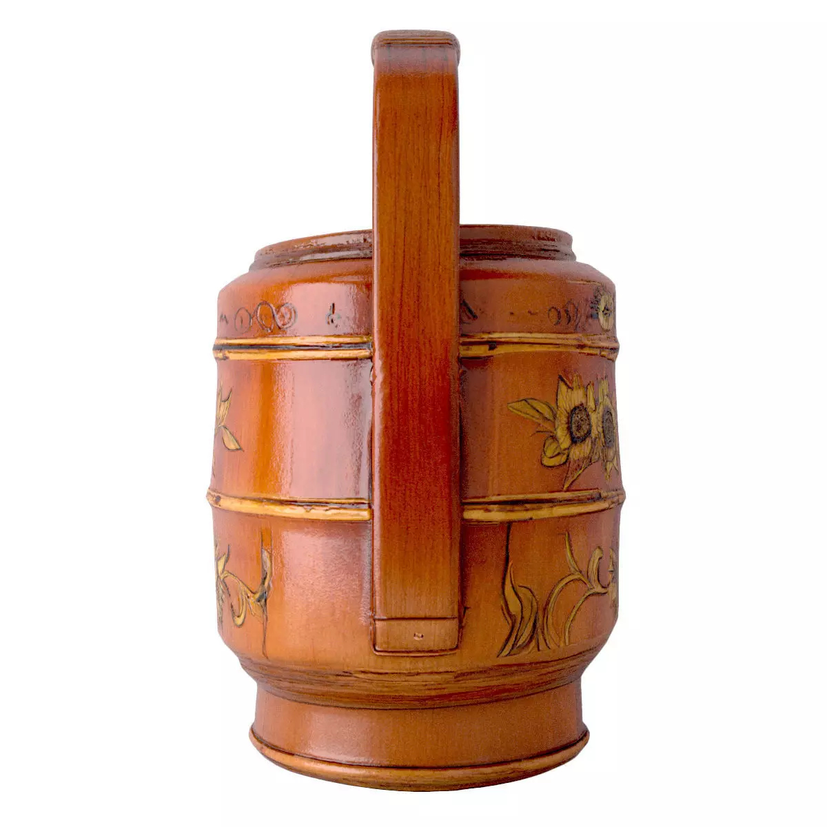 Antique Chinese Round Wedding Basket 3D model_3